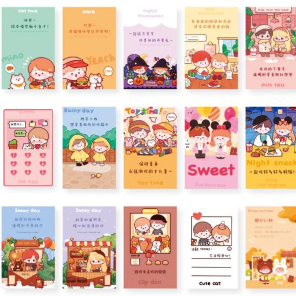 Lovely couple Slice Of Life Postcards - 5 pcs - Picture 8 of 9